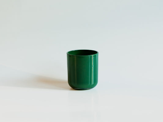 8 oz Glossy Green Candle Glass